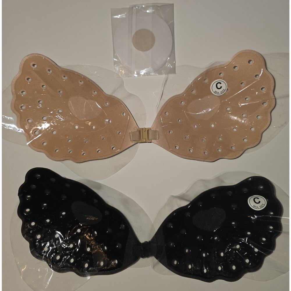 Nimiah 2 Reusable Sticky Bras C Cup & Covers - Best for Band Size up to 34" - Picture 5 of 6